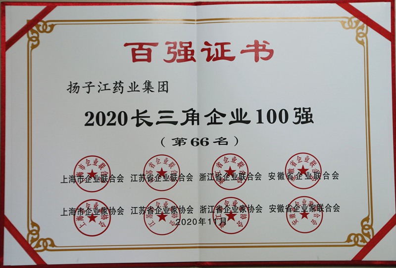 2020长三角企业100强（2020）